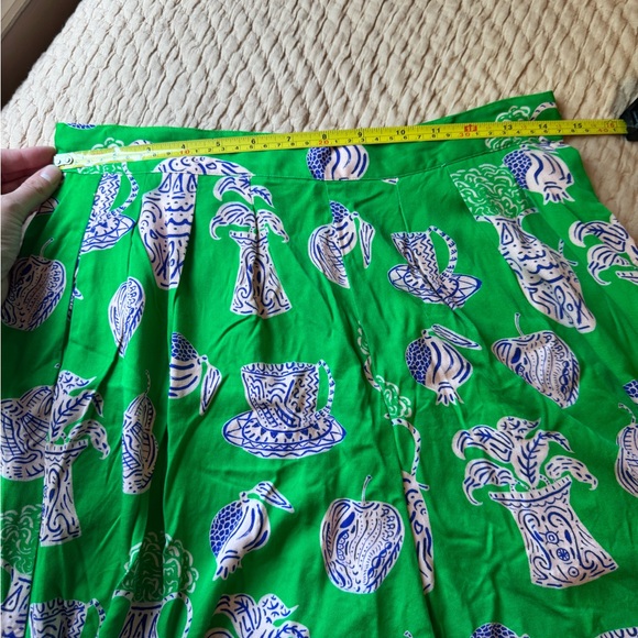 NWOT Corey Lynn Calter Anthropologie Green & Blue Patterned Everly Shorts - Picture 5 of 7